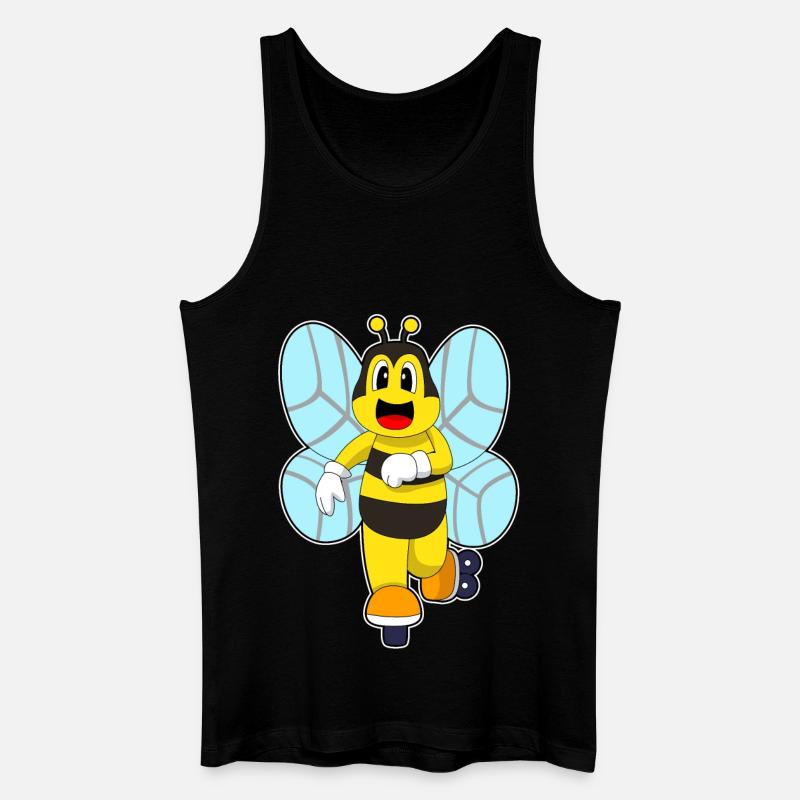 Biene Inline skating Inline skates - Männer Bio Tank Top - Schwarz