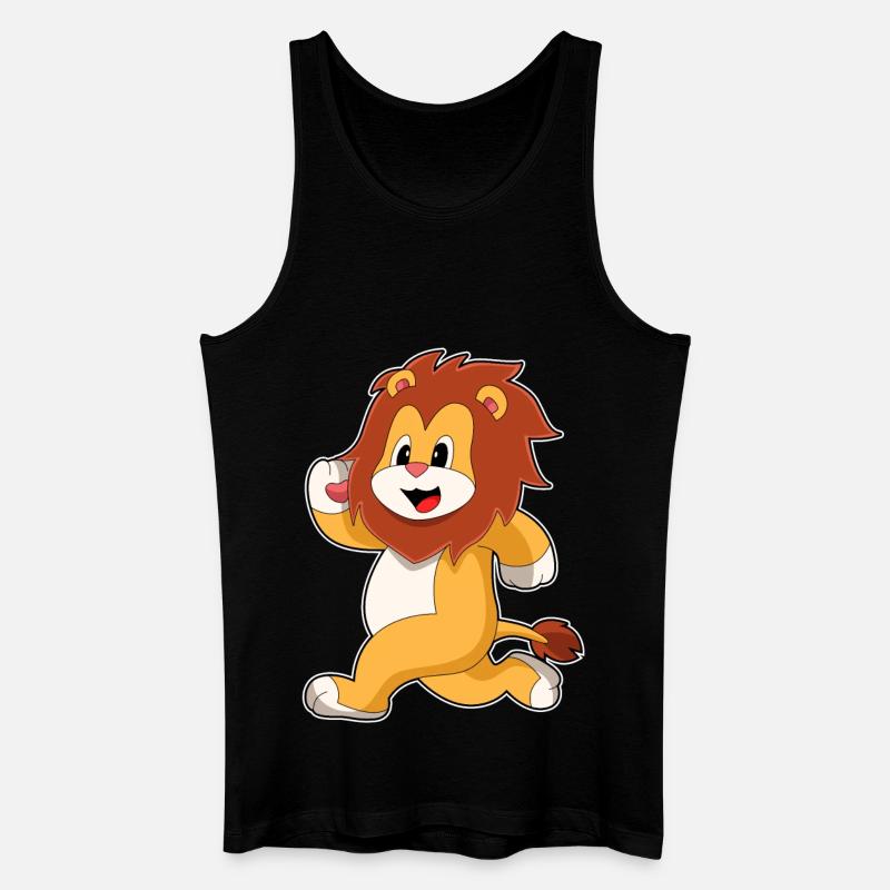 Löwe Jogger Joggen - Männer Bio Tank Top - Schwarz