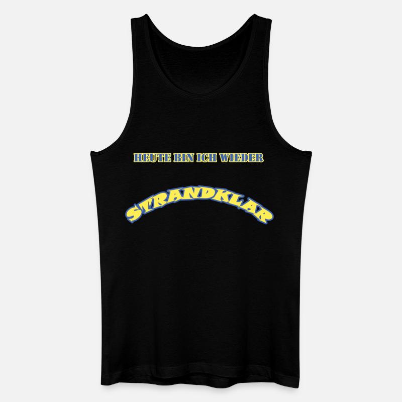 Strandklar - Männer Bio Tank Top - Schwarz