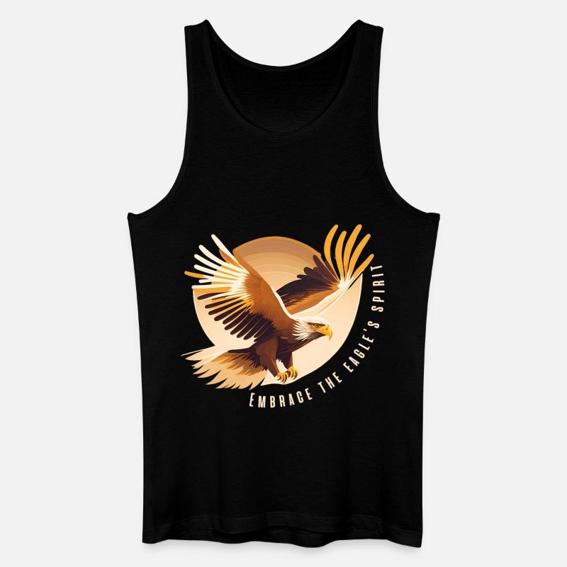 Eagle Soaring with Inspirational Quote - Men’s Organic Tank Top - black