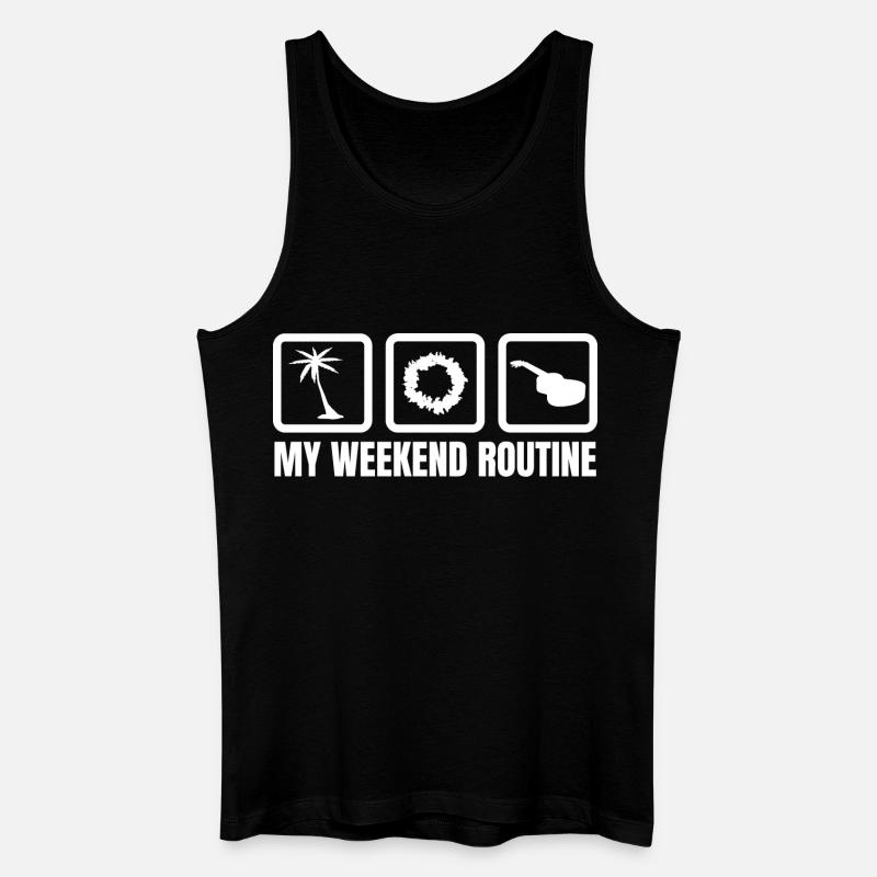 Ukulele Spieler Wochenende - Männer Bio Tank Top - Schwarz