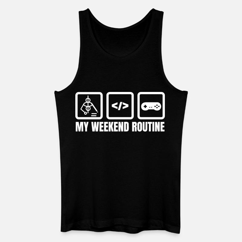 Ma routine du week-end - Débardeur bio Homme - noir