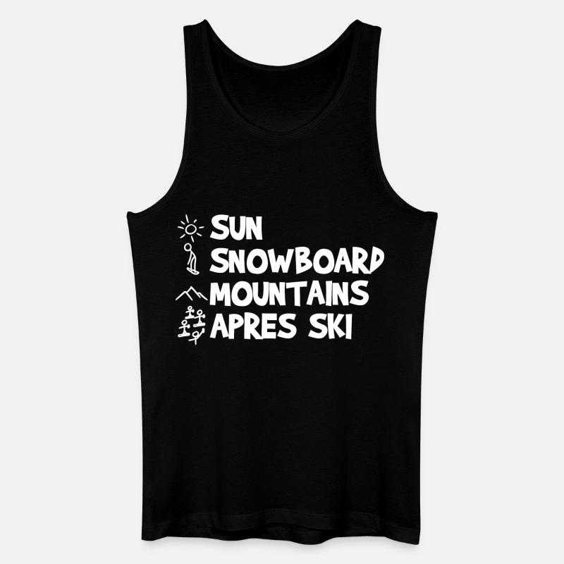 Lustiger Snowboarding Witz - Männer Bio Tank Top - Schwarz