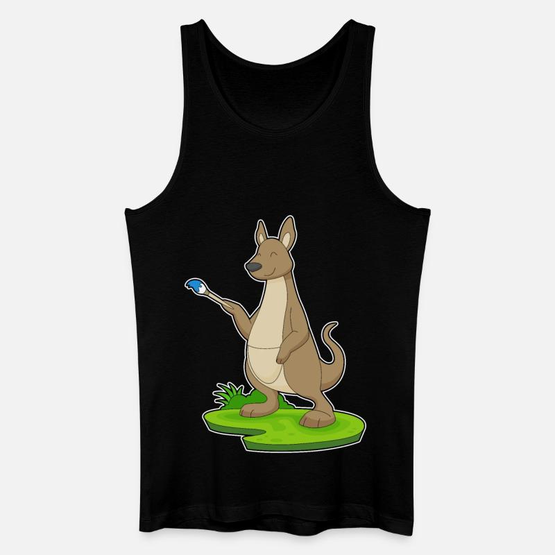 Känguru Maler Pinsel Malen - Männer Bio Tank Top - Schwarz