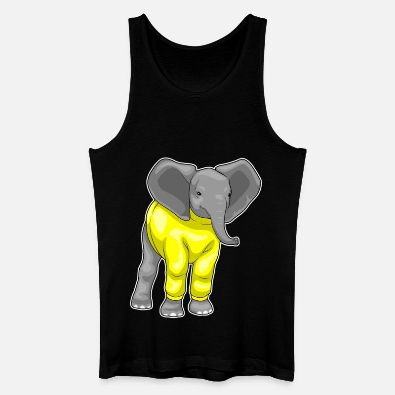 Elefant Winter Pullover - Männer Bio Tank Top - Schwarz