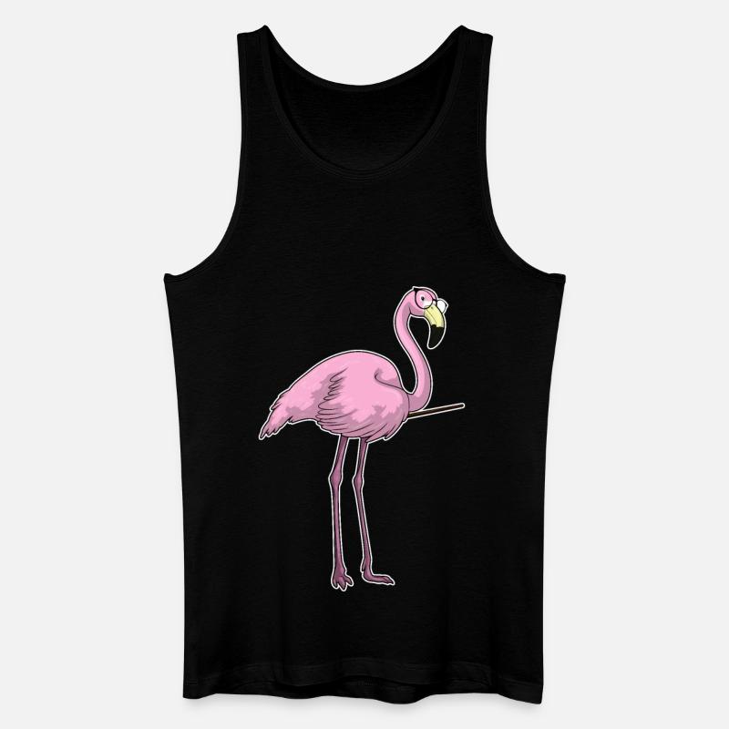 Flamingo Lehrer Pointer - Männer Bio Tank Top - Schwarz