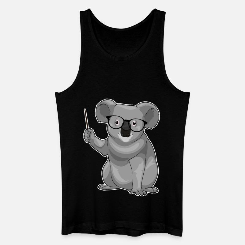 Koala Lehrer Pointer - Männer Bio Tank Top - Schwarz