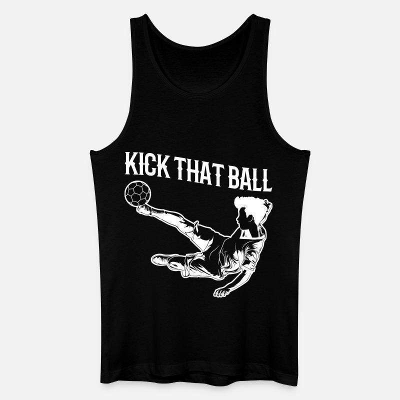 Schieß den Ball - Männer Bio Tank Top - Schwarz