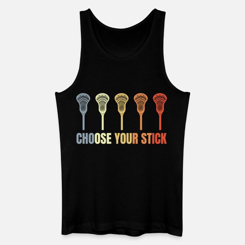 Witziger Lacrosse Spruch - Männer Bio Tank Top - Schwarz