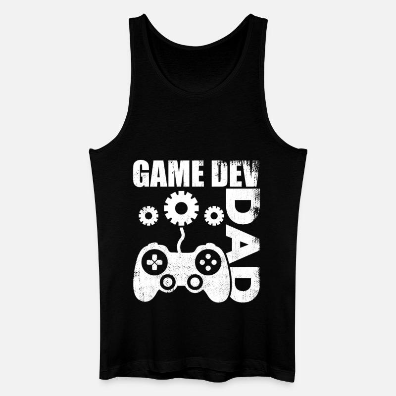 Spielentwickler Papa - Männer Bio Tank Top - Schwarz