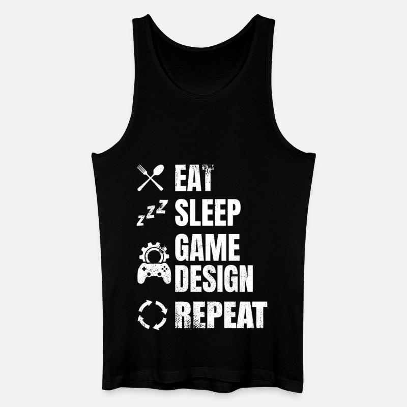 Game Designer Routine - Männer Bio Tank Top - Schwarz