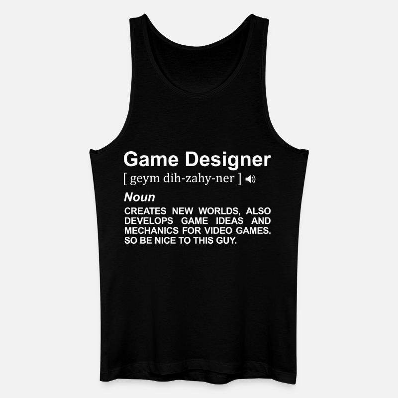 Game Designer Bedeutung - Männer Bio Tank Top - Schwarz