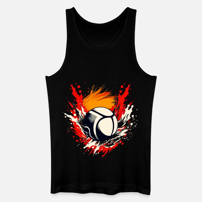 Volleyball - Männer Bio Tank Top - Schwarz