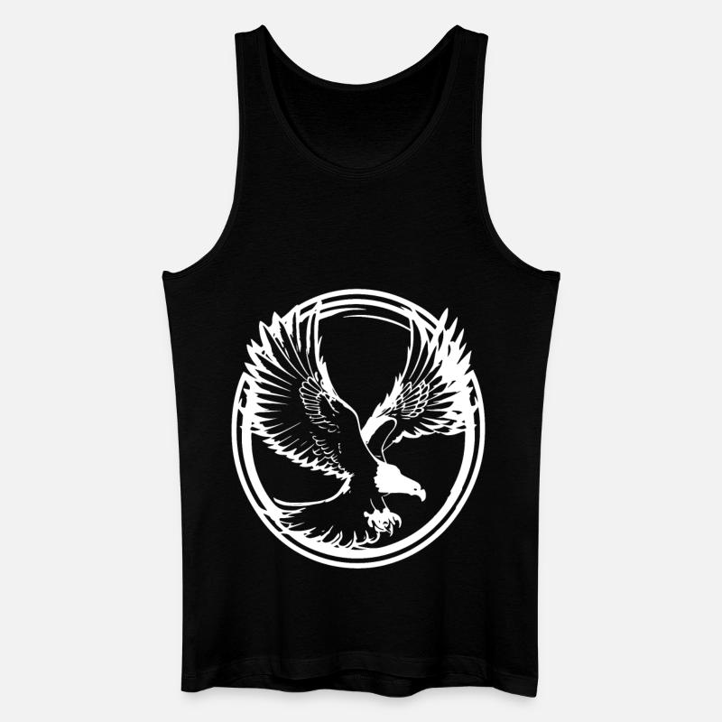 Starke Adler Silhouette - Männer Bio Tank Top - Schwarz