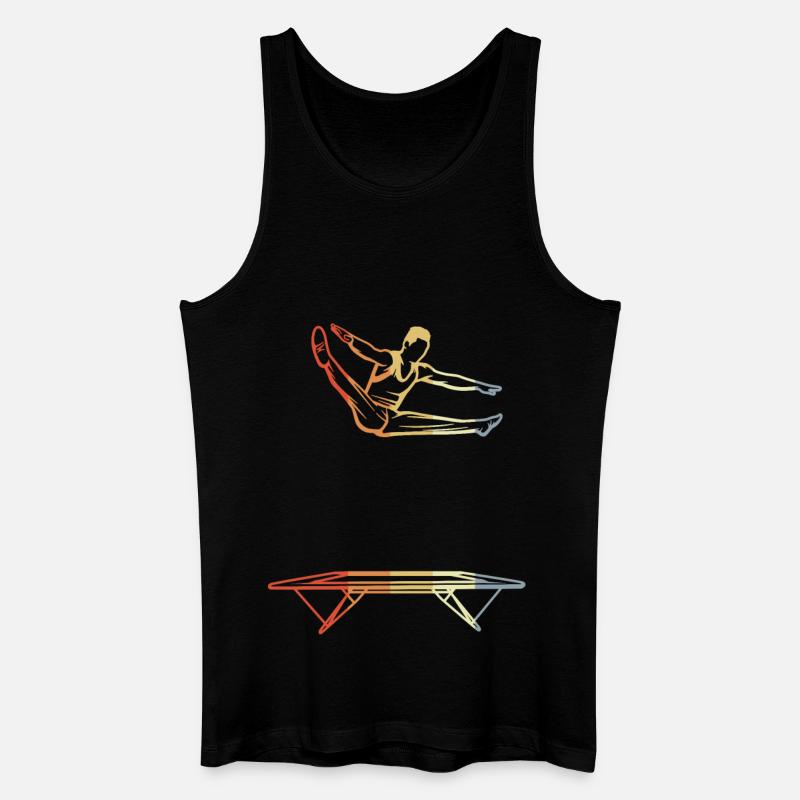 Lustiger Trampolin Junge - Männer Bio Tank Top - Schwarz