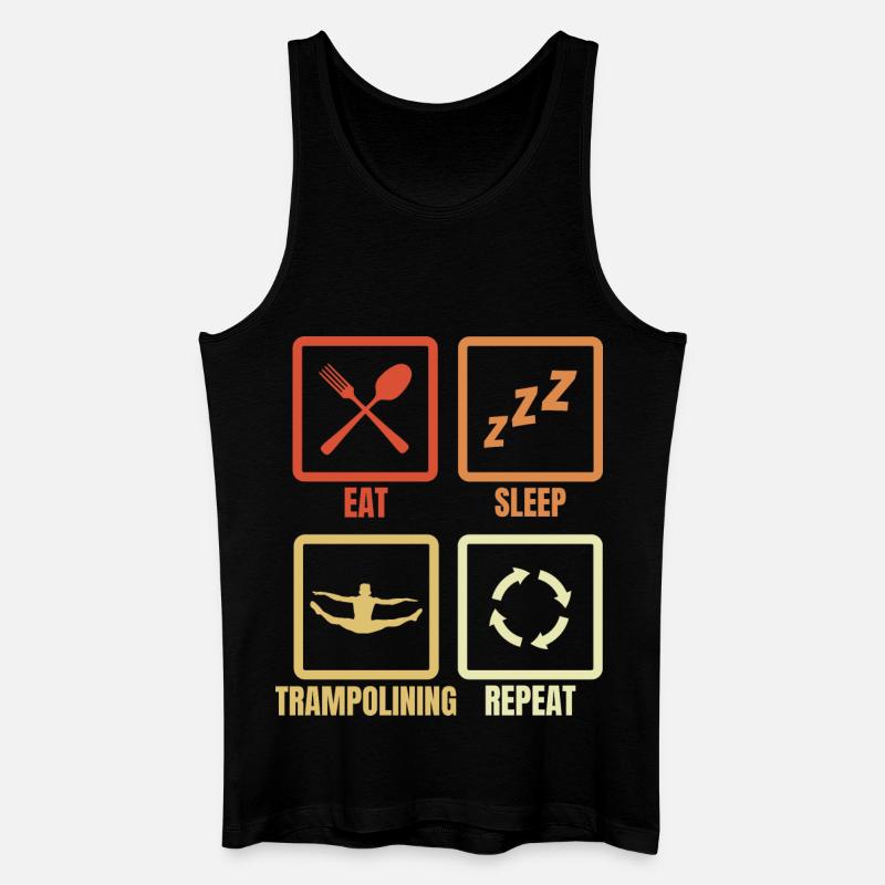 Eat Sleep Trampoline Repeat - Männer Bio Tank Top - Schwarz