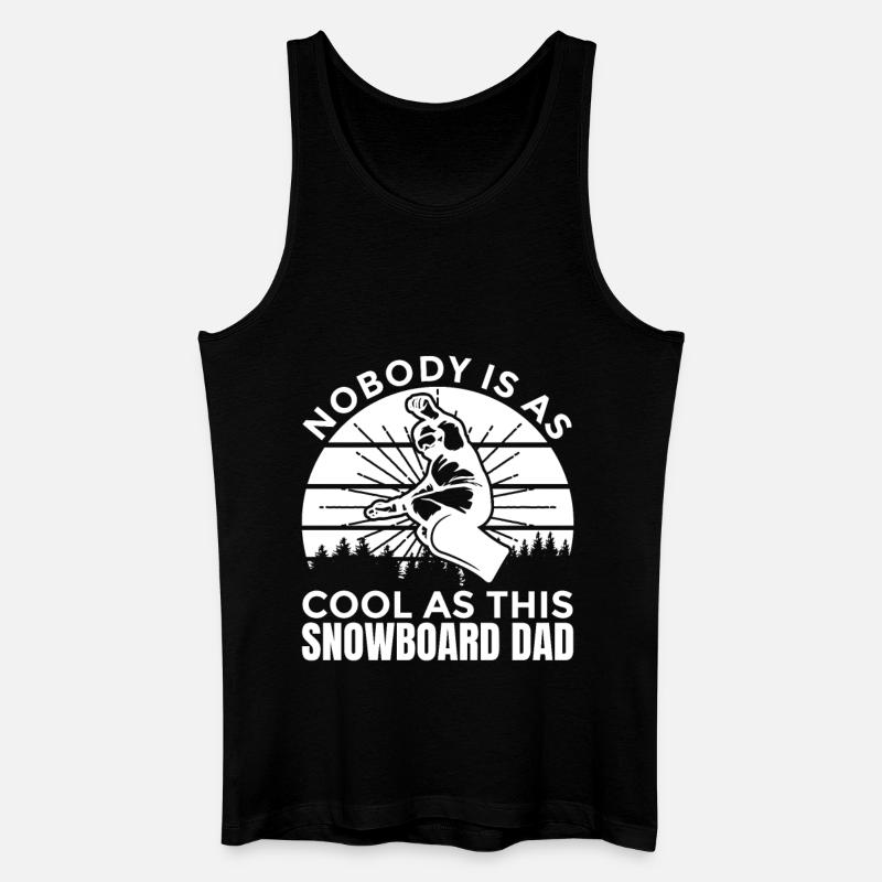 Snowboard Vater - Männer Bio Tank Top - Schwarz