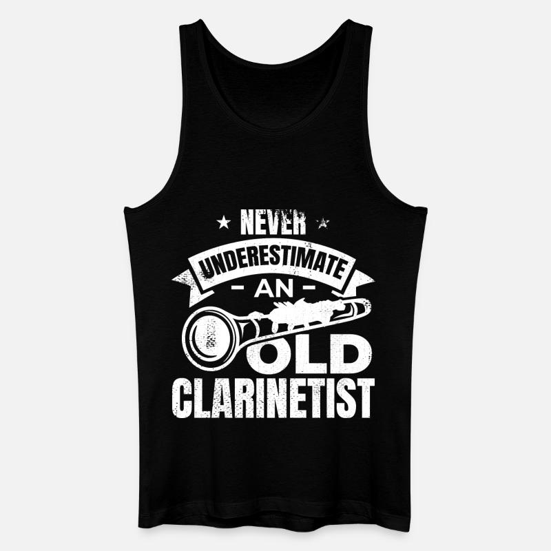 Klarinetten Opa - Männer Bio Tank Top - Schwarz
