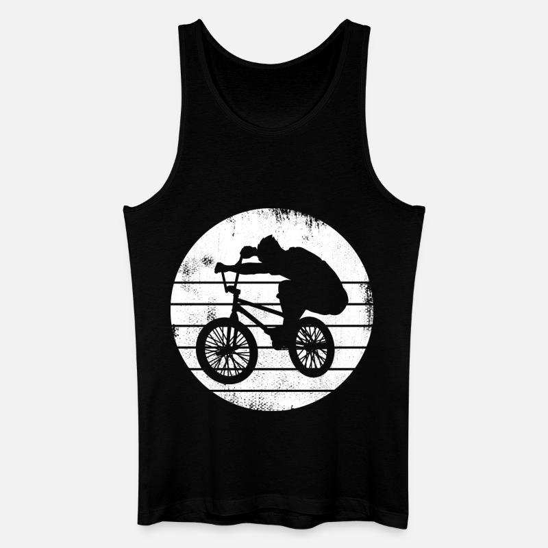 BMX Radfahrer - Männer Bio Tank Top - Schwarz
