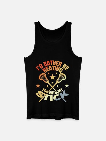 Funny lacrosse joke - Men’s Organic Tank Top - black