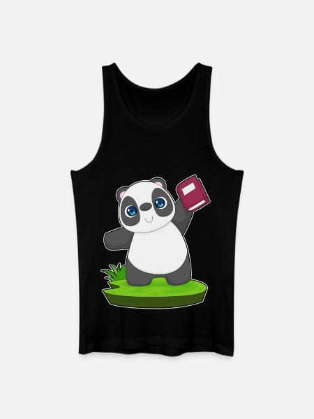 Panda Book - Men’s Organic Tank Top - black