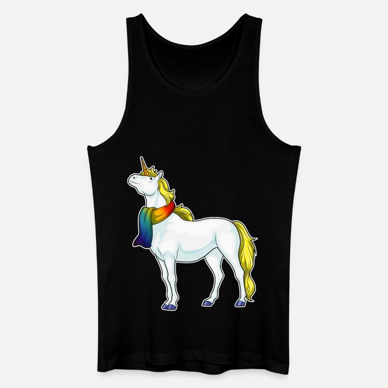 Einhorn Schal - Männer Bio Tank Top - Schwarz