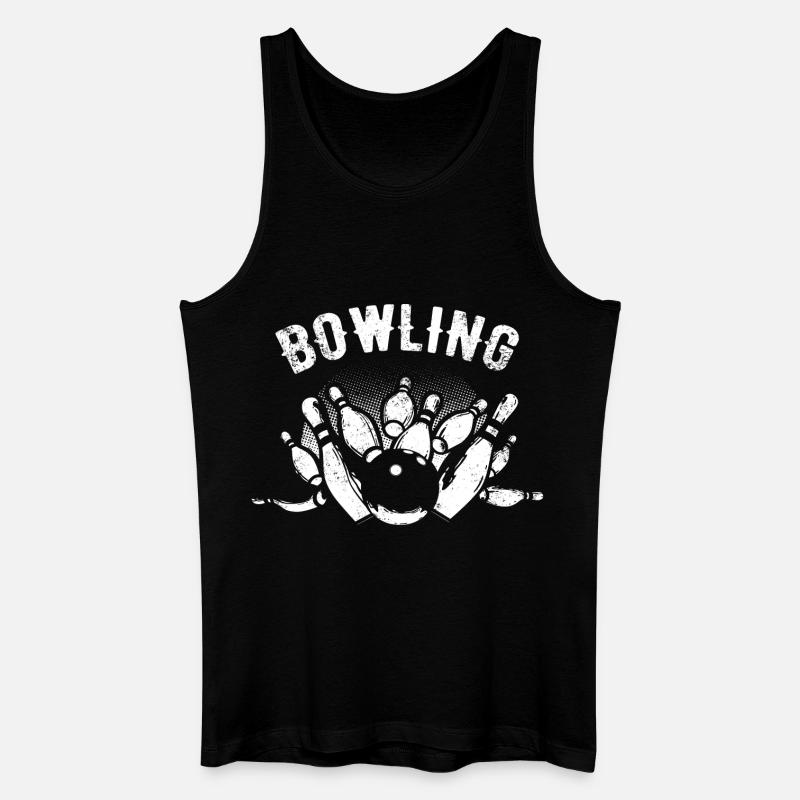 Bowling - Männer Bio Tank Top - Schwarz