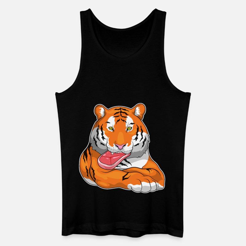 Tiger Fleisch - Männer Bio Tank Top - Schwarz