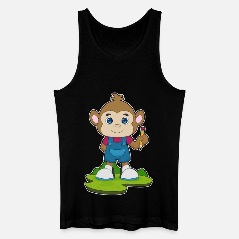 École Monkey Pencil - Débardeur bio Homme - noir