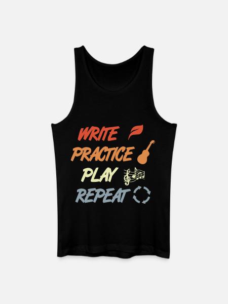 Ukulele Motivation - Männer Bio Tank Top - Schwarz