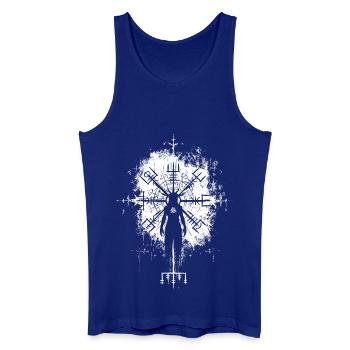 Vegvisir Viking Runes Compas Sorcière Occulte - Débardeur bio Homme - bleu roi - Devant