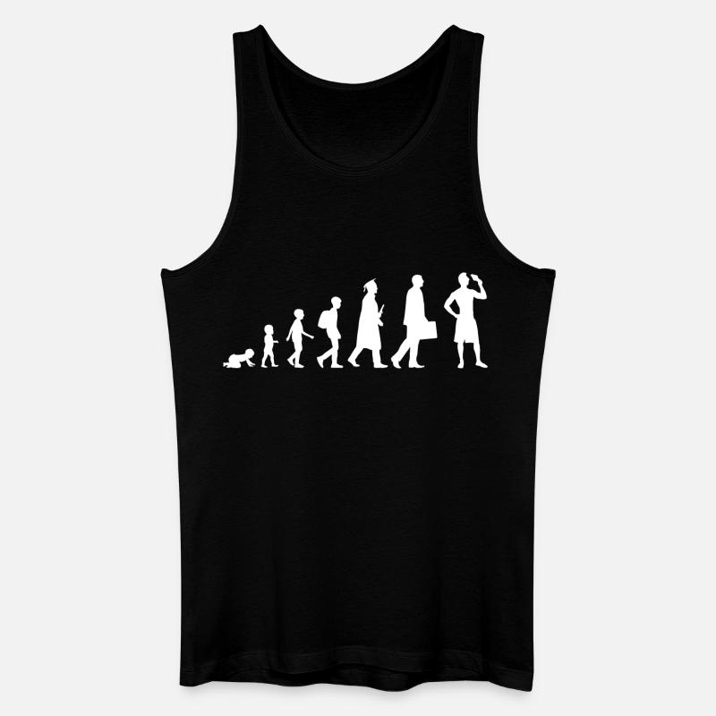 Eiscreme Evolution - Männer Bio Tank Top - Schwarz