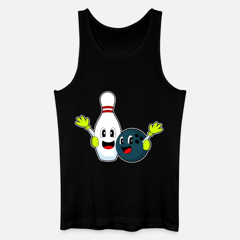 Bowling-Pin Bowling Bowlingkugel - Männer Bio Tank Top - Schwarz