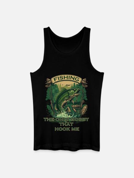Big fish on the hook - Men’s Organic Tank Top - black