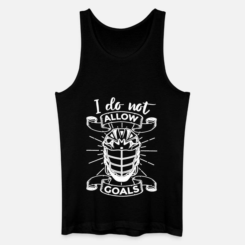 Lacrosse Torwart - Männer Bio Tank Top - Schwarz