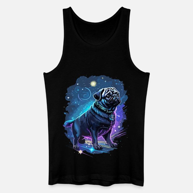 mythischer Mops Hund - Männer Bio Tank Top - Schwarz