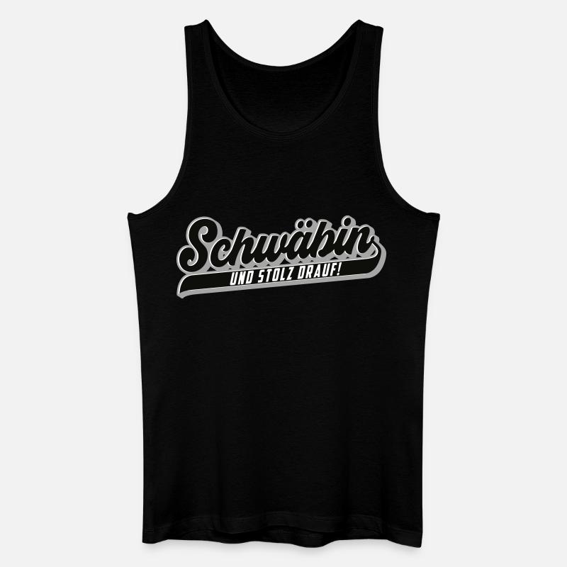 Stolze Schwäbin | Farben änderbar - Männer Bio Tank Top - Schwarz