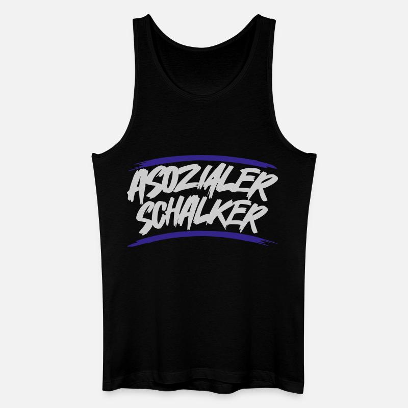 Asozialer Schalker | Gelsenkirchen Schalke - Männer Bio Tank Top - Schwarz
