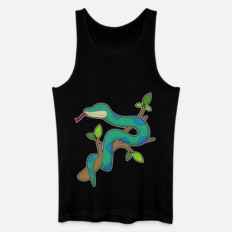 Schlange Ast - Männer Bio Tank Top - Schwarz