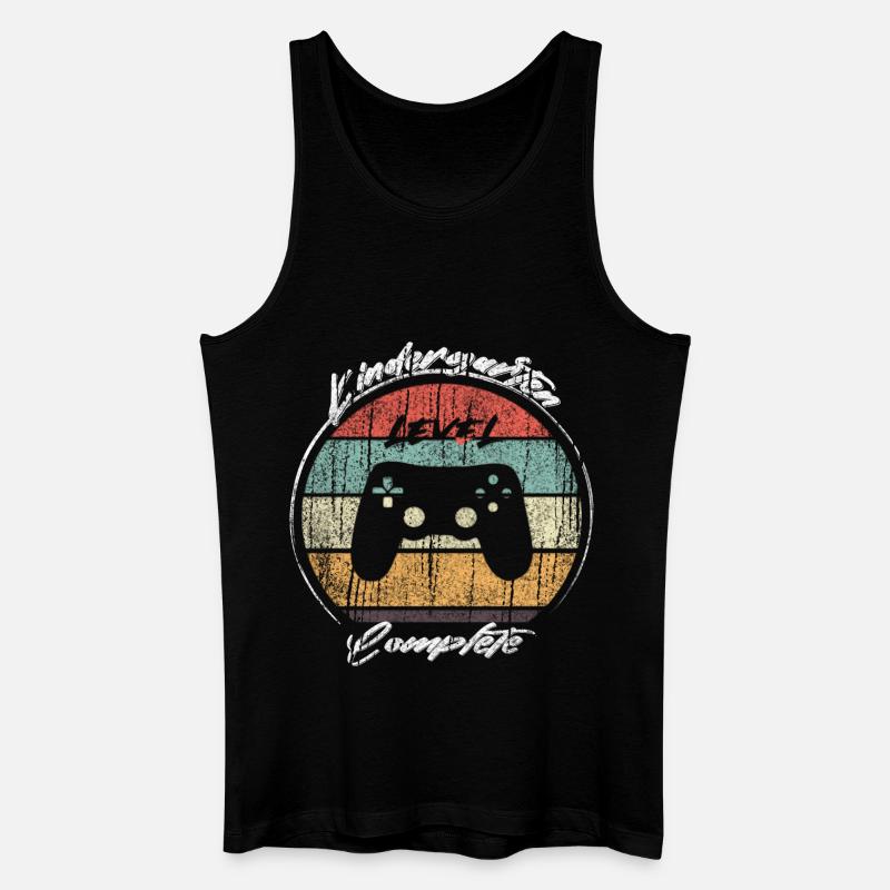 Kindergarten Level Complete Gamer - Männer Bio Tank Top - Schwarz