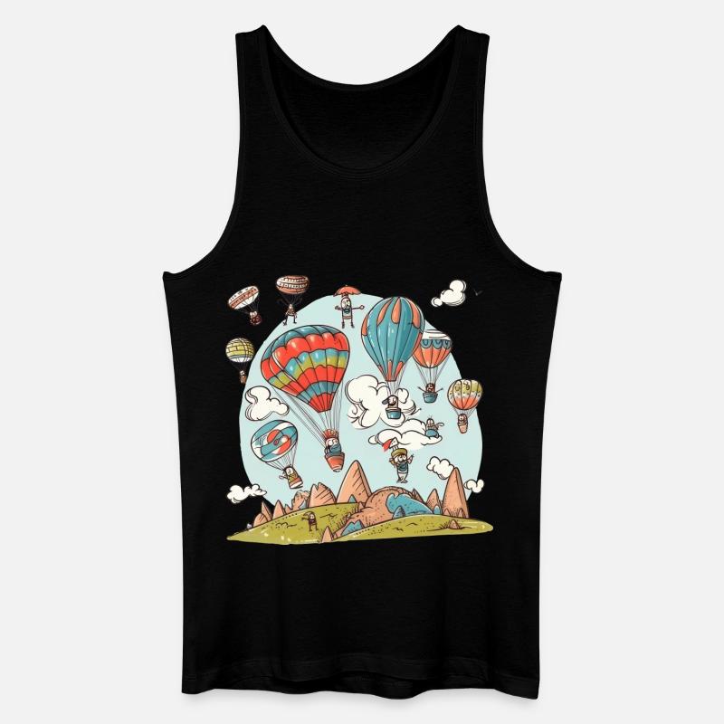 Ballon Doodle - Männer Bio Tank Top - Schwarz