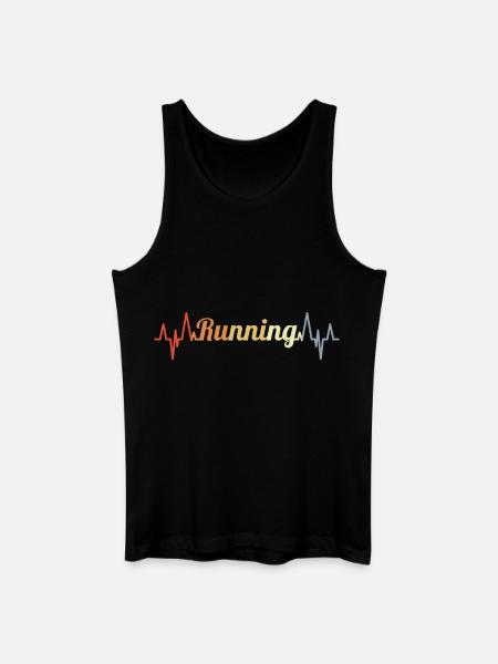 Runner's heart palpitations - Men’s Organic Tank Top - black