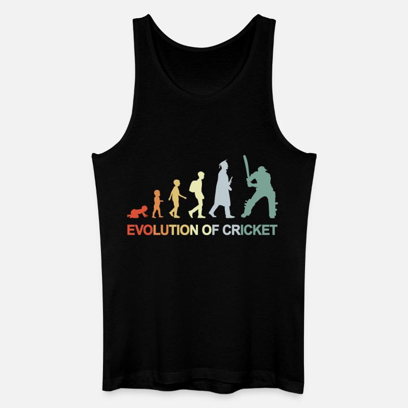 Évolution du cricket - Débardeur bio Homme - noir