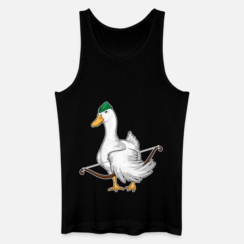 Ente Bogenschütze Bogen - Männer Bio Tank Top - Schwarz