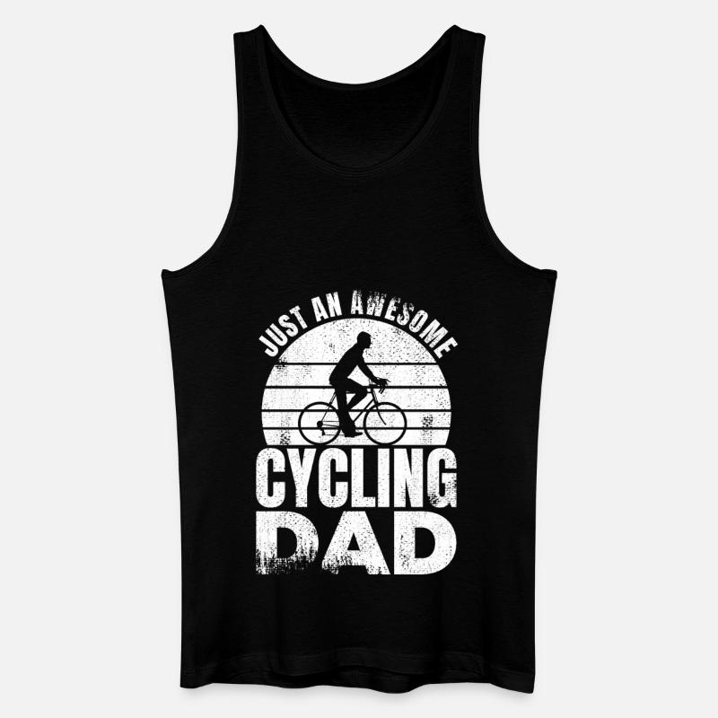 Fahrrad Vater - Männer Bio Tank Top - Schwarz