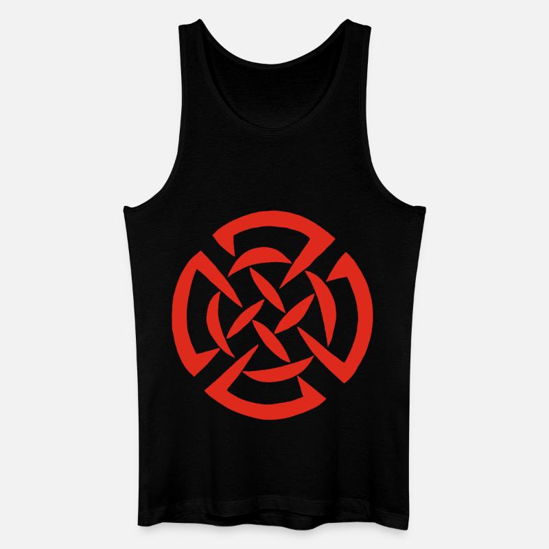Rotes keltisches Graffiti - Männer Bio Tank Top - Schwarz