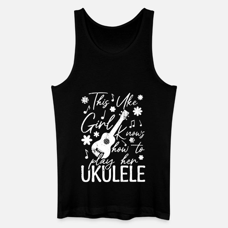 Ukulele Mädel - Männer Bio Tank Top - Schwarz