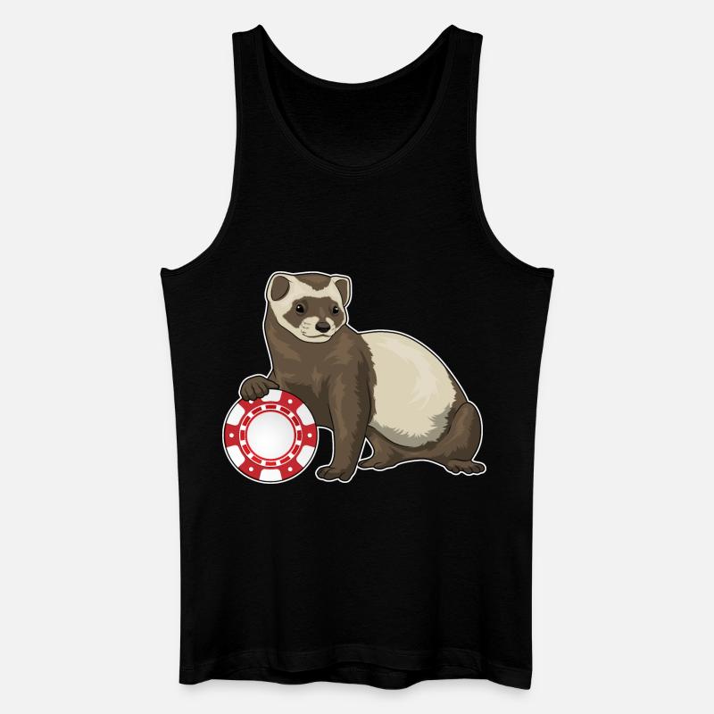 Frettchen Poker Pokerchips - Männer Bio Tank Top - Schwarz