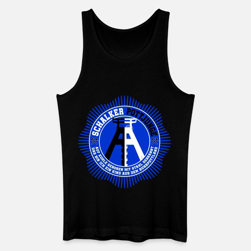 Schalker Pottjunge | Farben änderbar - Männer Bio Tank Top - Schwarz