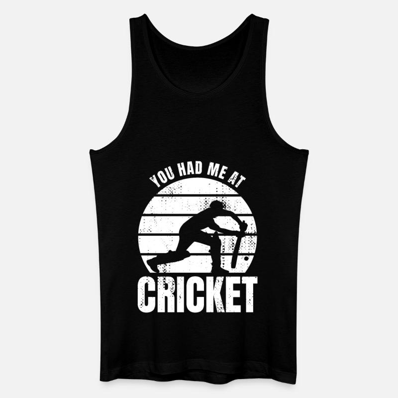 Cricketer Spruch - Männer Bio Tank Top - Schwarz
